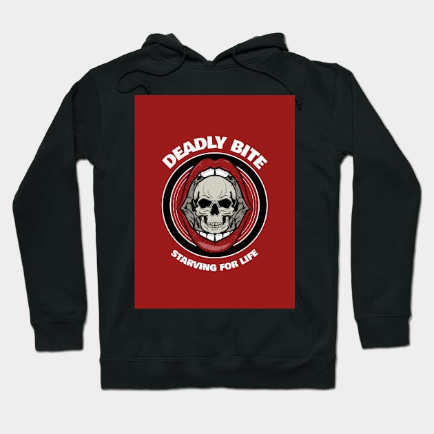 Deadly Bite Starving For Life Hoodie by AladdinHub